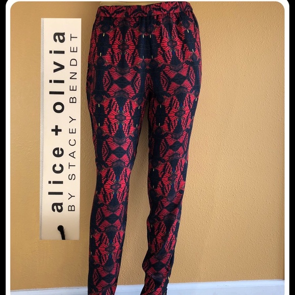 Alice + Olivia Pants - Alice + Olivia Romantic Butterfly Elastic Waist S